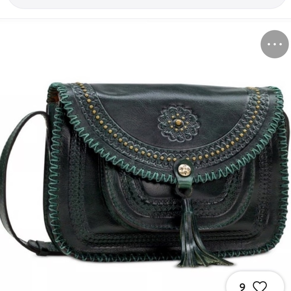 NWT Patricia Nash  Beaumont flap crossbody in Dark Green